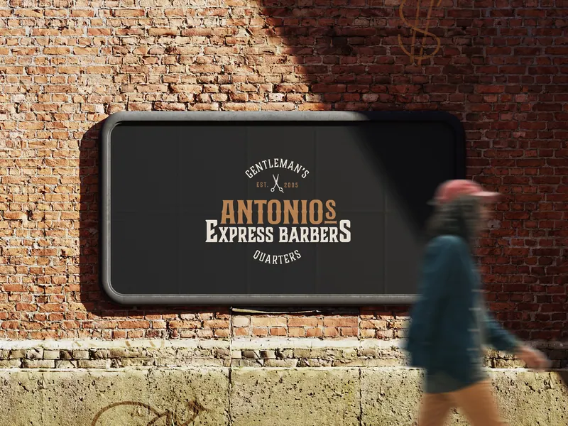 Antonio’s Prestige Barbers identity, application 7 of 13