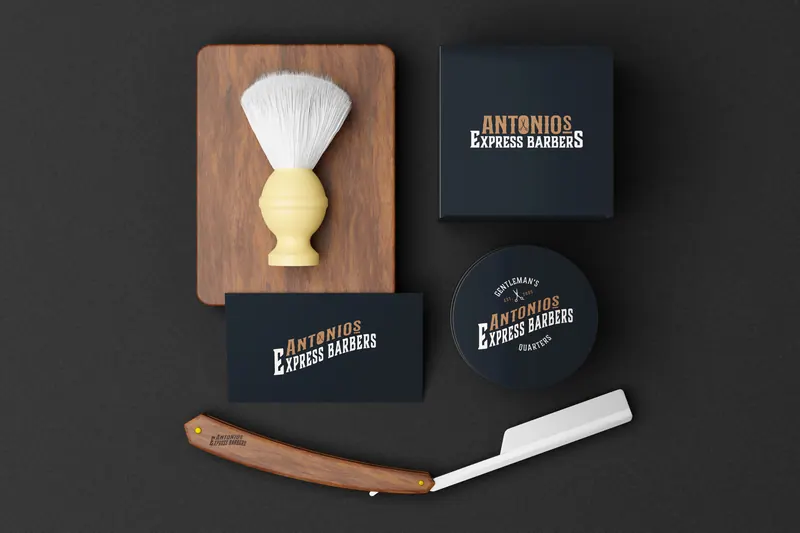 Antonio’s Prestige Barbers identity, application 8 of 13