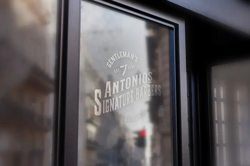 Antonio’s Prestige Barbers identity, application 10 of 13