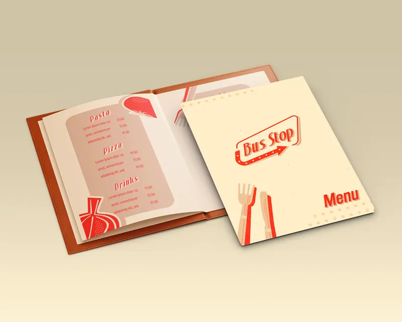 Bus Stop Lounge identity, application 2 of 8