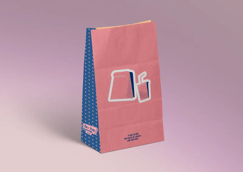 Bus Stop Lounge identity, application 5 of 8