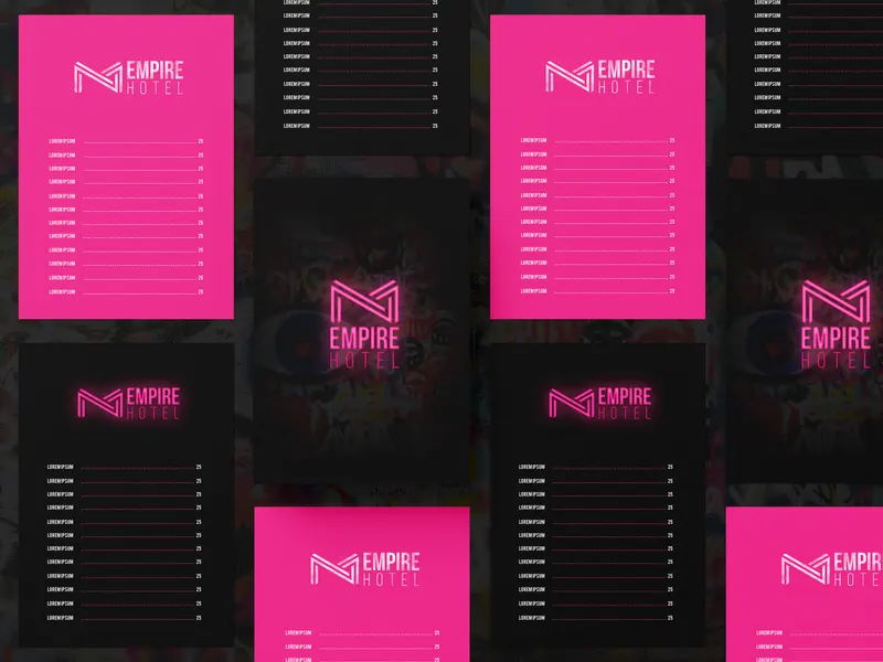 Empire Hotel identity, application 3 of 10