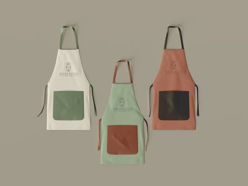 Mamavon Bistro identity, application 3 of 16
