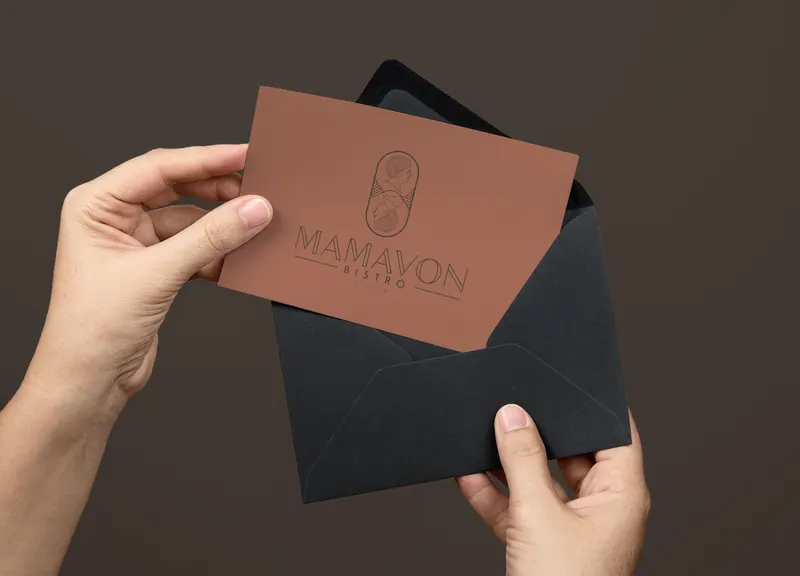 Mamavon Bistro identity, application 5 of 16