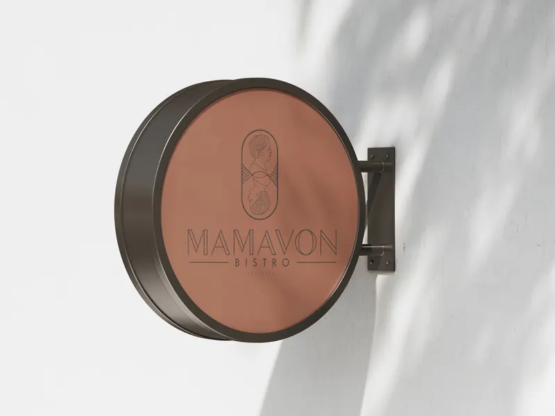 Mamavon Bistro identity, application 9 of 16