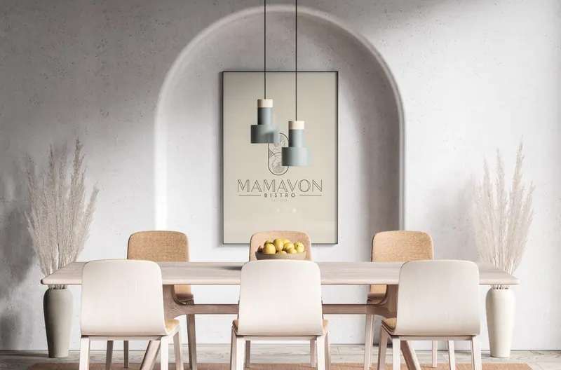 Mamavon Bistro identity, application 11 of 16
