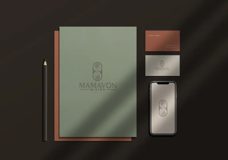 Mamavon Bistro identity, application 16 of 16