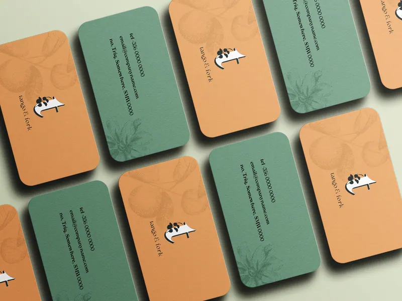 Tango & Fork identity, application 4 of 5