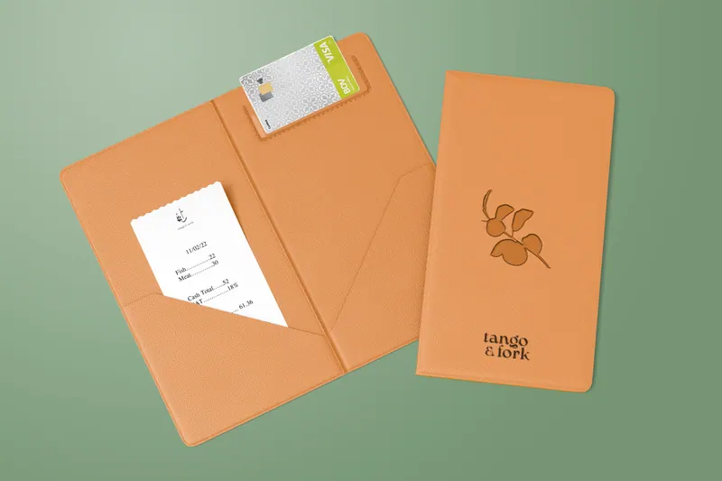 Tango & Fork identity, application 3 of 5