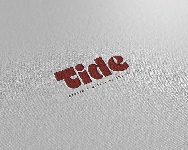 Tide Bistro identity, application 1 of 12