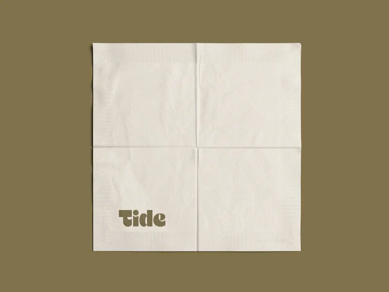 Tide Bistro identity, application 2 of 12