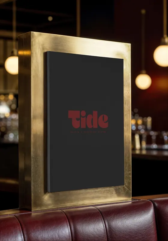 Tide Bistro identity, application 5 of 12
