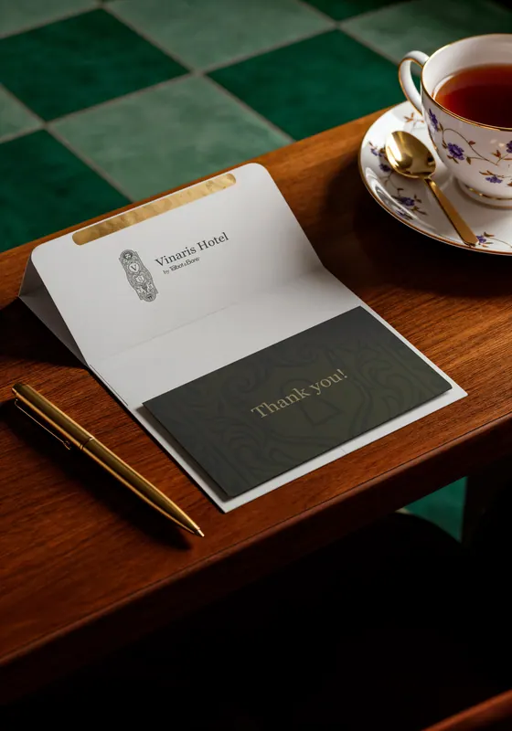 Vinaris Hotel identity, application 4 of 4