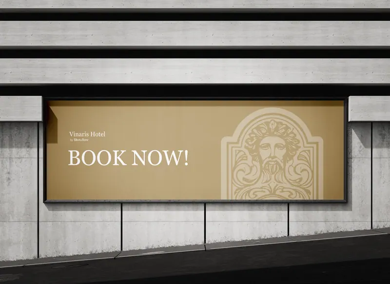Vinaris Hotel identity, application 3 of 4